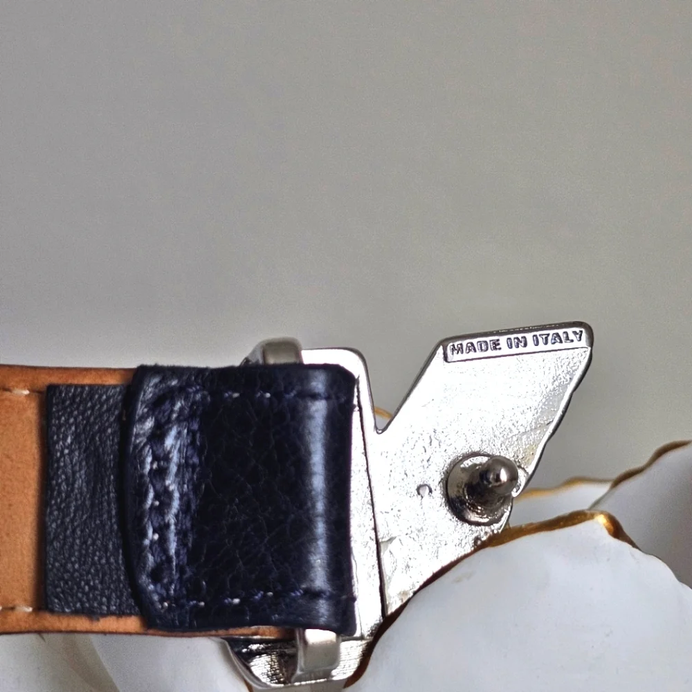 Rare Giorgio Armani Kid's Elastic Waist Pink Braided Logo Eagle Buckle Belt